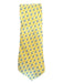 Hermes Yellow & Gray Print Silk Frogs Men's Ties Yellow & Gray Print