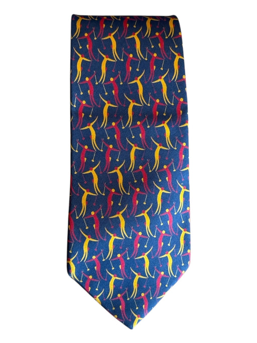 Gucci Navy & Multicolor Silk Skiers Men's Ties Navy & Multicolor