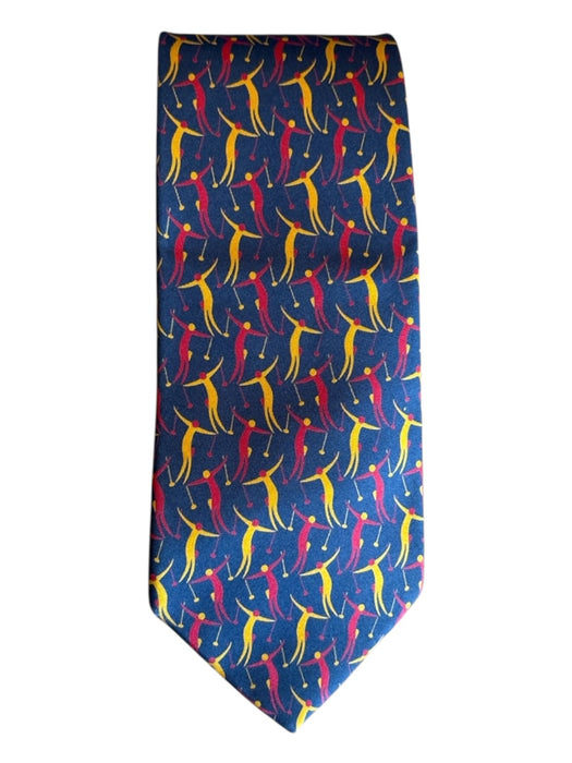 Gucci Navy & Multicolor Silk Skiers Men's Ties Navy & Multicolor