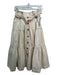 Ulla Johnson Size 4 Beige Cotton Maxi Contrast Stiching Button Front Skirt Beige / 4