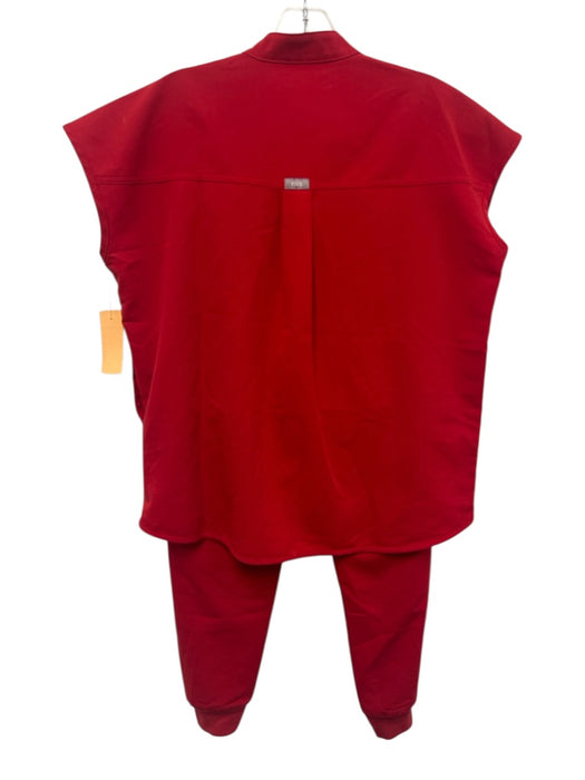 Figs Size XXS Red Polyester Blend Sleeveless Scrubs Jogger Pants Set Red / XXS