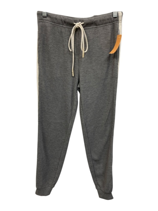 Varley Size XS Gray Polyester & Viscose Jogger Waffle Knit 1/2 Zip Crop Pant Set Gray / XS