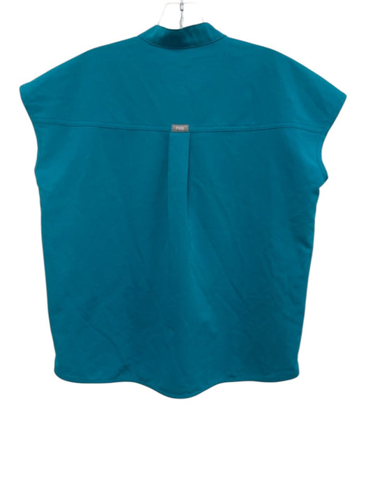 Figs Size XXS Blue Green Polyester Blend Sleeveless Scrubs Jogger Pants Set Blue Green / XXS