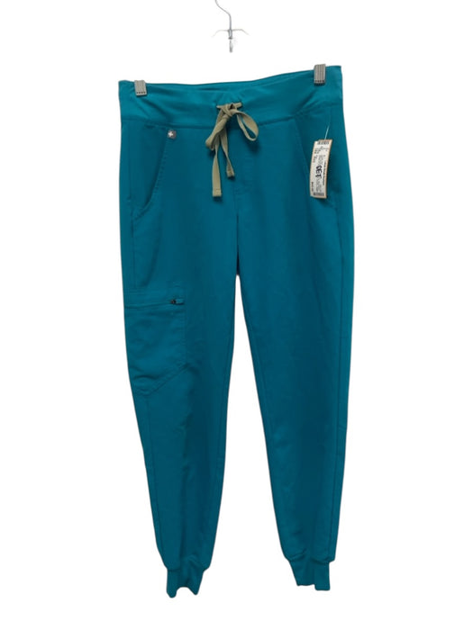 Figs Size XXS Blue Green Polyester Blend Sleeveless Scrubs Jogger Pants Set Blue Green / XXS
