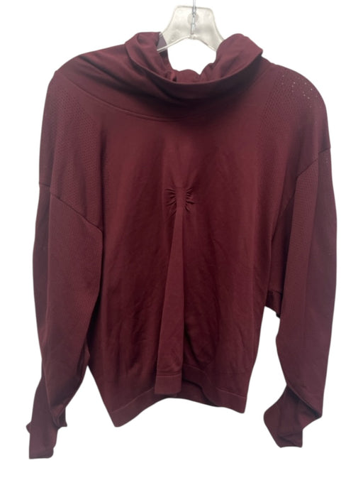 Stella McCartney Adidas Size XS Maroon Red Polyester Long Sleeve Perforated Top Maroon Red / XS