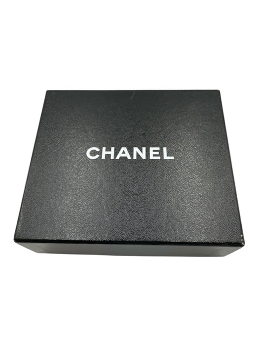 Chanel Gold Leather Quilted Tri fold Button clasp Box Inc. Wallets Gold