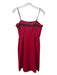Prada Size 44 Red Wool Strapless Grosgrain Ribbon Detail Bow Below knee Dress Red / 44