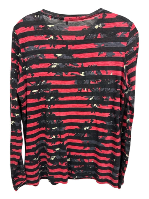 Proenza Schouler Size Small Black, Red, Yellow Cotton Long Sleeve Heathered Top Black, Red, Yellow / Small