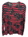 Proenza Schouler Size Small Black, Red, Yellow Cotton Long Sleeve Heathered Top Black, Red, Yellow / Small