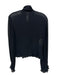 Emanuel Ungaro Size 10 Black Silk Long Sleeve Ruffle Button Front Sheer Top Black / 10