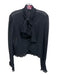 Emanuel Ungaro Size 10 Black Silk Long Sleeve Ruffle Button Front Sheer Top Black / 10