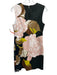 Adam Lippes Size 2 Pink, Black, Multi Cotton Sleeveless Floral Back Zip Dress Pink, Black, Multi / 2