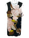 Adam Lippes Size 2 Pink, Black, Multi Cotton Sleeveless Floral Back Zip Dress Pink, Black, Multi / 2