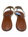 Tory Burch Shoe Size 8 Cream & Brown shearling Wood Dragon Brass Hardware Clogs Cream & Brown / 8