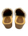 Tory Burch Shoe Size 8 White & Brown Leather Logo T Strap Sandals White & Brown / 8