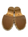 Tory Burch Shoe Size 8 White & Brown Leather Logo T Strap Sandals White & Brown / 8
