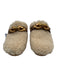 Tory Burch Shoe Size 8 White & Brown Leather Logo T Strap Sandals White & Brown / 8