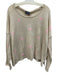 Wooden Ships Size M/L Cream & pink Acrylic & Wool Blend Knit Hearts Sweater Cream & pink / M/L