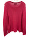 Wooden Ships Size M/L Pink & Beige Cotton & Acrylic Chunky Knit Heart Sweater Pink & Beige / M/L