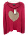 Wooden Ships Size M/L Pink & Beige Cotton & Acrylic Chunky Knit Heart Sweater Pink & Beige / M/L