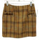 Karina Grimaldi Size M Yellow, Brown, Blue Polyester Tweed Plaid Mini Skirt Yellow, Brown, Blue / M