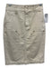 Veronica Beard Jeans Size 2 Cream Cotton Contrast Stitch Pencil Carpenter Skirt Cream / 2