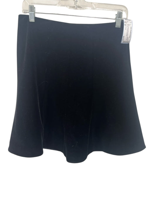 Giorgio Armani Size 40 Black Polyester Blend Velvet Side Zip High Rise Skirt Black / 40