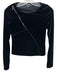 Giorgio Armani Size S / 36 Black Polyester Blend Velvet Asymmetric Zip Top Black / S / 36