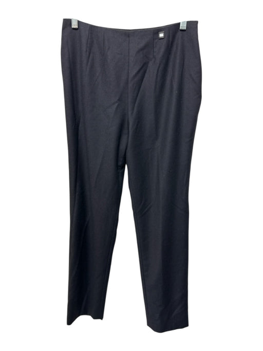Chanel Size S Black Wool Blend Silk Lining Logo Charm High Rise Pants Black / S