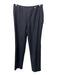 Chanel Size S Black Wool Blend Silk Lining Logo Charm High Rise Pants Black / S