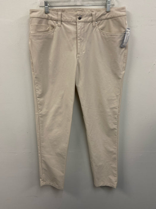 Lululemon Size 34 Beige Synthetic Solid Athletic Khakis Men's Pants