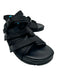 Versace Shoe Size 41.5 AS IS Black Rubber Solid Sandal Men's Shoes 41.5