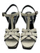 Saint Laurent Shoe Size 36.5 White Patent Leather Peep Toe Ankle Buckle Sandals White / 36.5