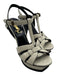 Saint Laurent Shoe Size 36.5 White Patent Leather Peep Toe Ankle Buckle Sandals White / 36.5