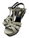 Saint Laurent Shoe Size 36.5 White Patent Leather Peep Toe Ankle Buckle Sandals White / 36.5