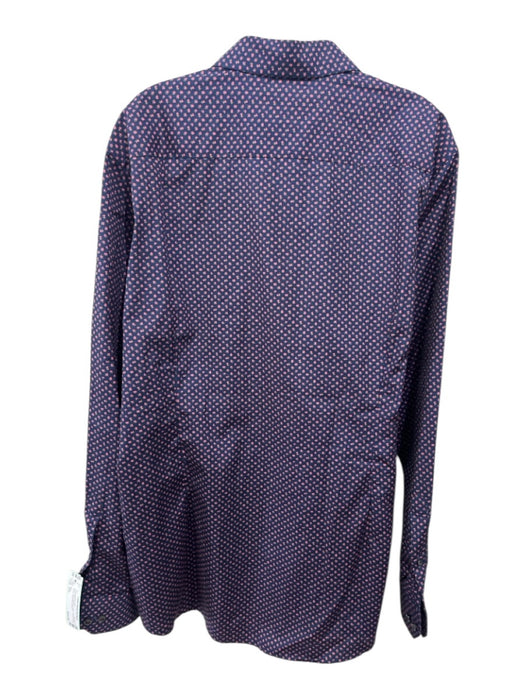 Eton Size XXL Blue, Pink & Brown Cotton Floral Button Down Long Sleeve Shirt Blue, Pink & Brown / XXL
