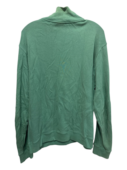 Lacoste Size 7 Green Cotton Solid Quarter Zip Men's Jacket Green / 7