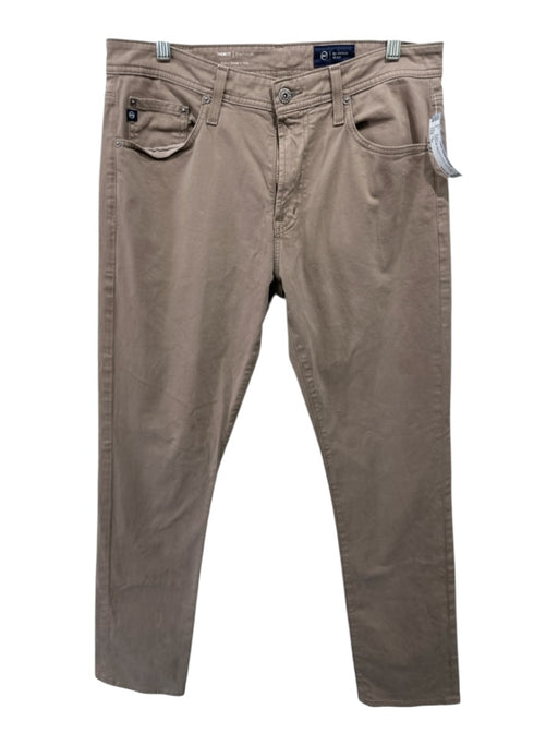 AG Size 32 Dark Tan Cotton Blend Solid Khaki Men's Pants Dark Tan / 32
