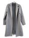 Zara Size Medium Light Gray Polyester Open Front Side Pocket Knee Length Coat Light Gray / Medium