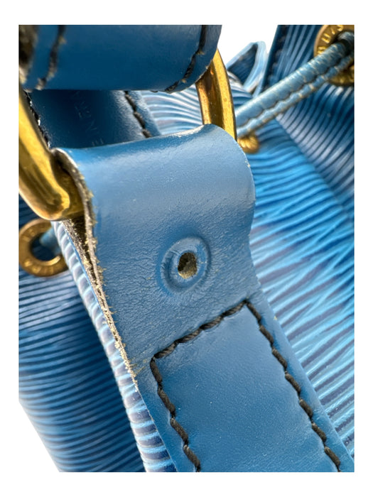 Louis Vuitton Blue Leather Epi Drawstring Bucket Vintage Bag Blue / S/M