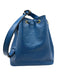 Louis Vuitton Blue Leather Epi Drawstring Bucket Vintage Bag Blue / S/M