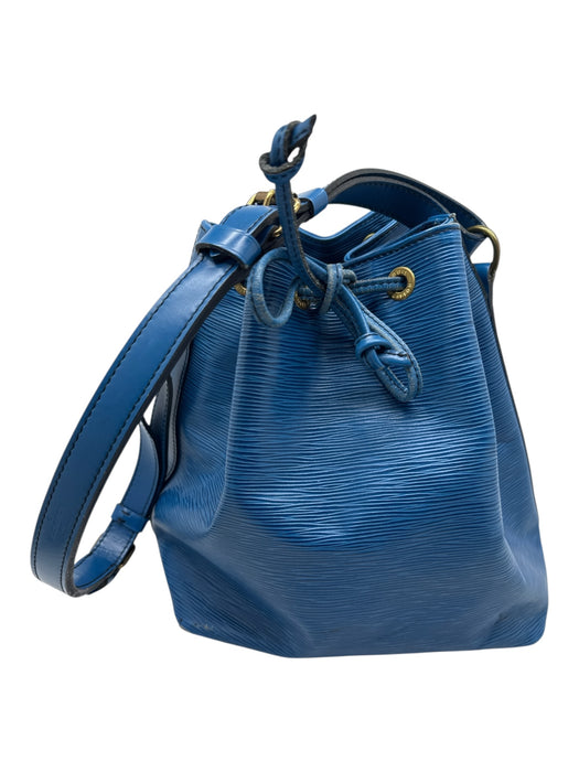 Louis Vuitton Blue Leather Epi Drawstring Bucket Vintage Bag Blue / S/M