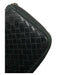 Bottega Veneta Black Leather Woven Zip Around Vintage Wallets Black