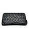 Bottega Veneta Black Leather Woven Zip Around Vintage Wallets Black