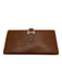 Hermes Brown Leather Silver Hardware Vintage Wallets Brown