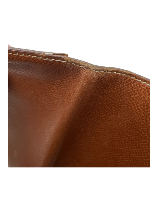 Hermes Brown Leather Silver Hardware Vintage Wallets Brown