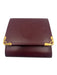 Cartier Burgundy Red Leather Gold hardware Logo Snap Closure Wallets Burgundy Red