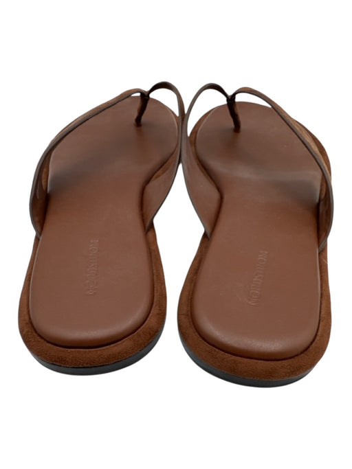 Nordstrom Shoe Size 11M Brown Leather Flip Flop Suede Sandals Brown / 11M