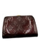 Louis Vuitton Dark Red Patent Leather Monogram Bi- Fold Coin Purse Wallets Dark Red