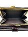 Louis Vuitton Dark Red Patent Leather Monogram Bi- Fold Coin Purse Wallets Dark Red